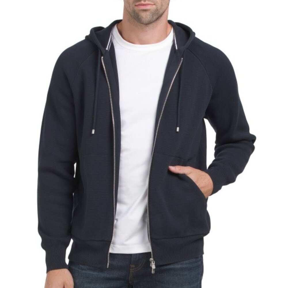 NWT JACK VICTOR Men's Holton Long Sleeve Full Zip Hoodie XS